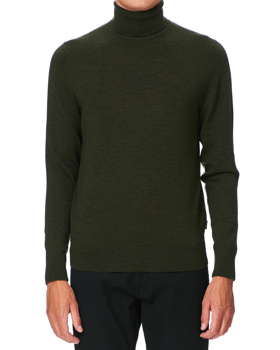Mies | Puserot | Calvin Klein | Superior Wool Rollneck Dark Olive
