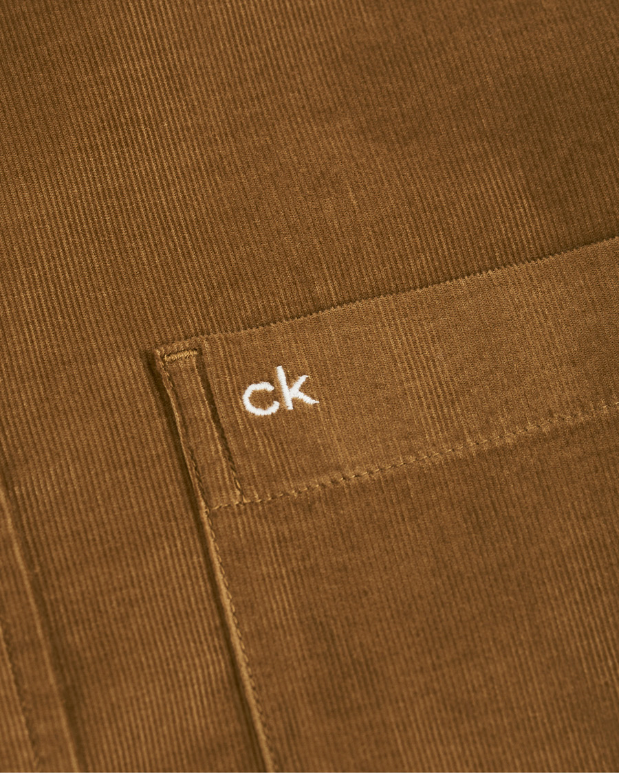 Mies | Kauluspaidat | Calvin Klein | Fine Corduroy Button Down Shirt Caramel