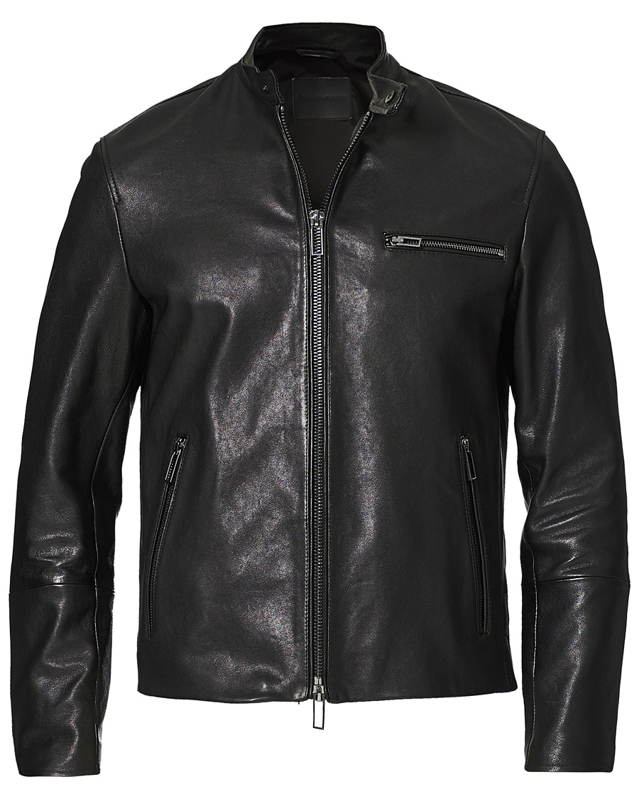 Mies | Takit | Emporio Armani | Leather Jacket Black