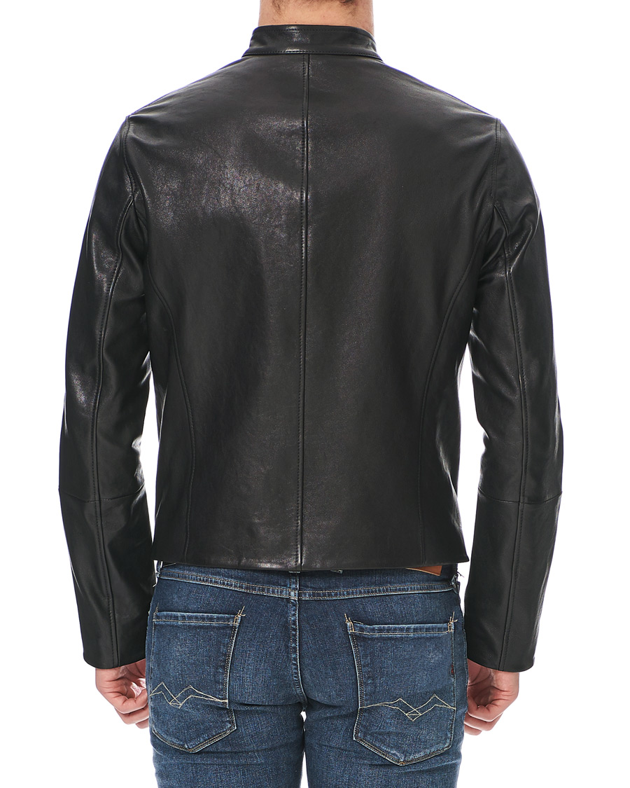 Mies | Takit | Emporio Armani | Leather Jacket Black