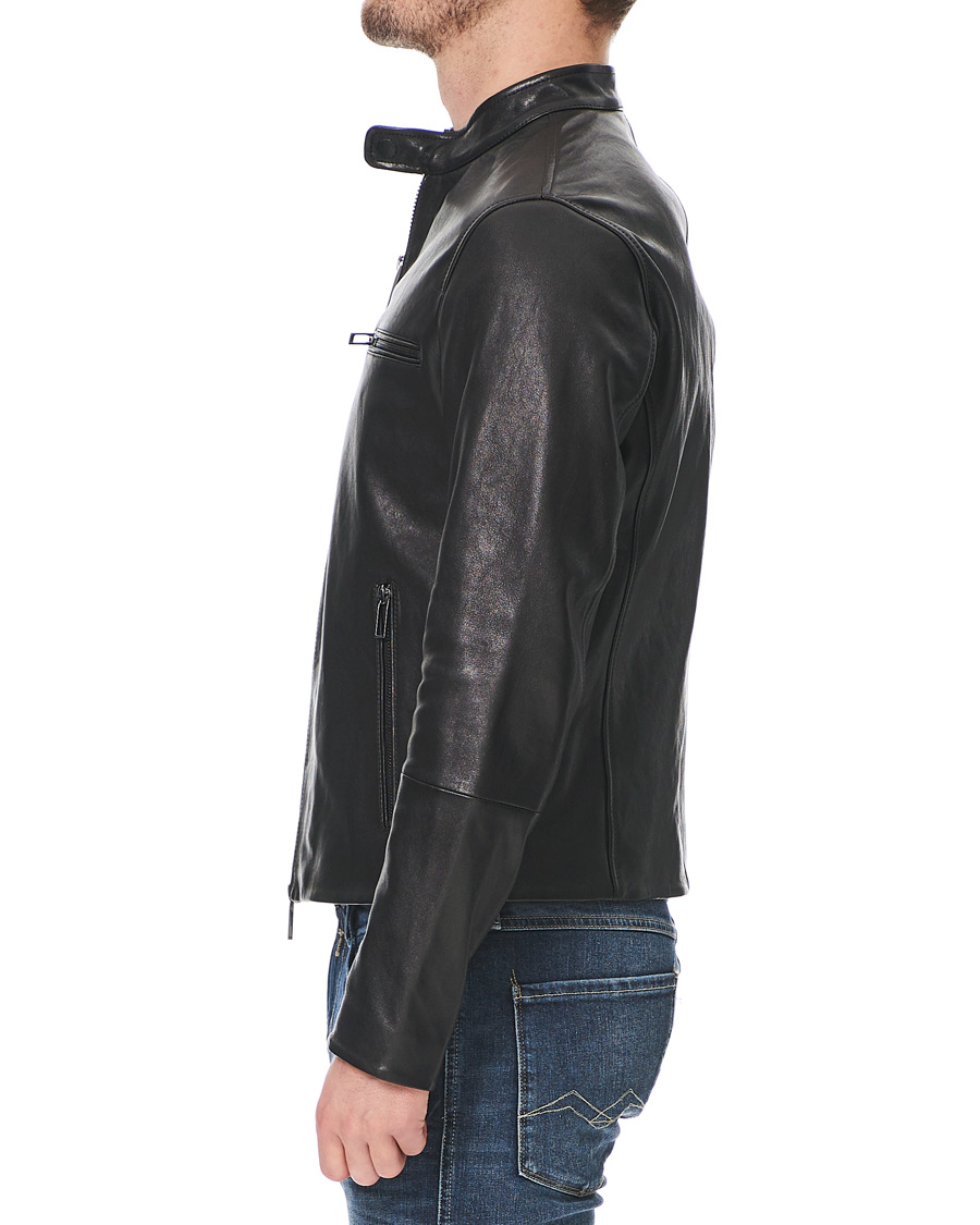 Mies | Takit | Emporio Armani | Leather Jacket Black