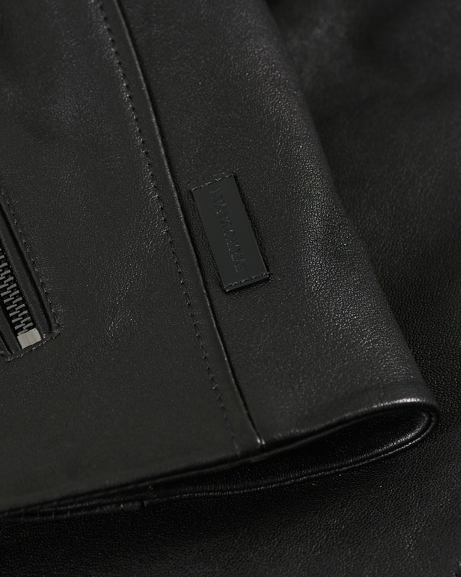 Mies | Takit | Emporio Armani | Leather Jacket Black