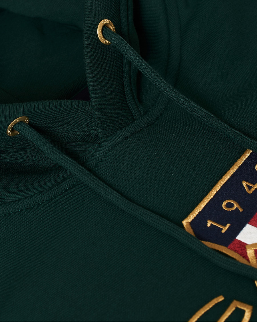 Mies | Puserot | GANT | Archive Shield Hoodie Tartan Green