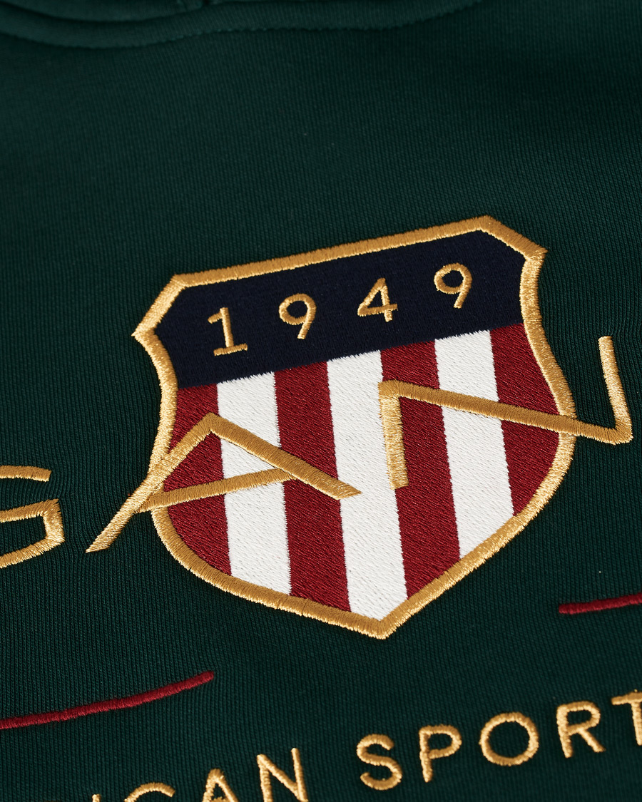 Mies | Puserot | GANT | Archive Shield Hoodie Tartan Green