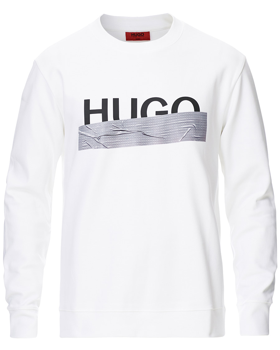 Mies | Puserot | HUGO | Dicago Logo Crew Neck Sweatshirt White
