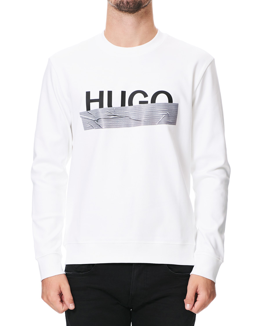 Mies | Puserot | HUGO | Dicago Logo Crew Neck Sweatshirt White