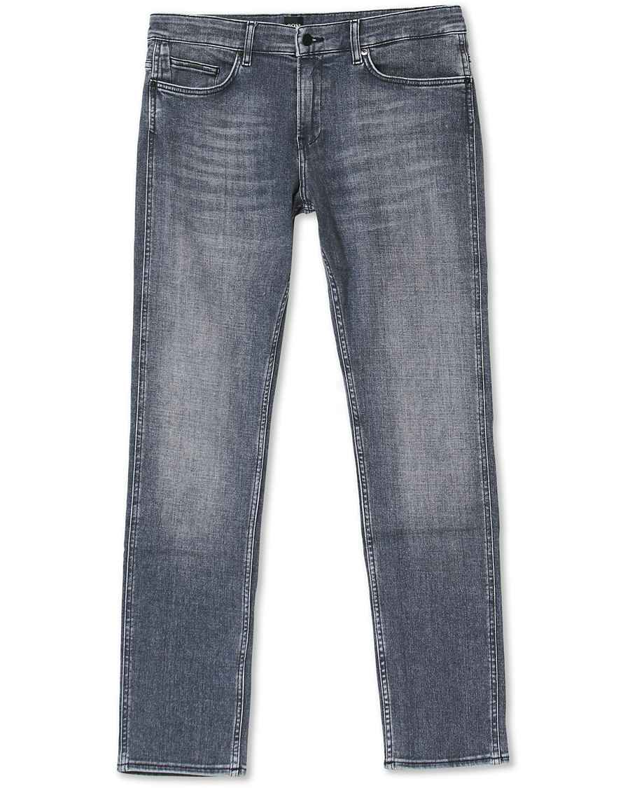 Mies | Farkut | BOSS BLACK | BOSS Delaware Slim Fit Stretch Jeans Medium Grey