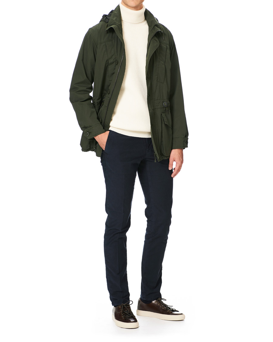 Mies | Housut | Incotex | Slim Fit Garment Dyed Washed Slacks Navy