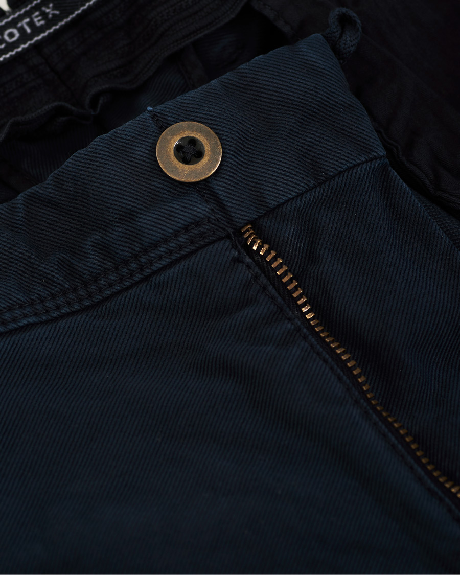 Mies | Housut | Incotex | Slim Fit Garment Dyed Washed Slacks Navy