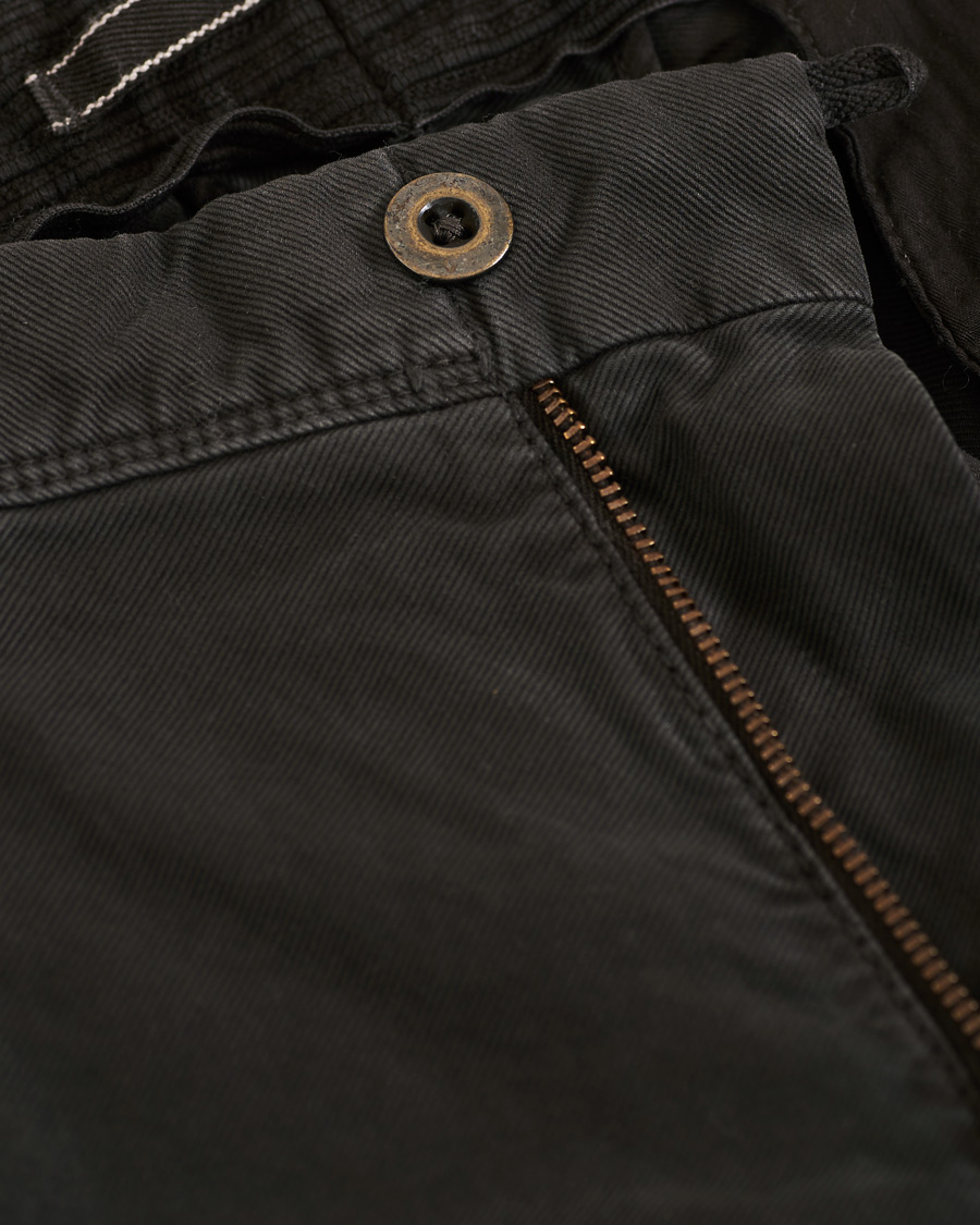 Mies | Housut | Incotex | Slim Fit Garment Dyed Washed Slacks Black