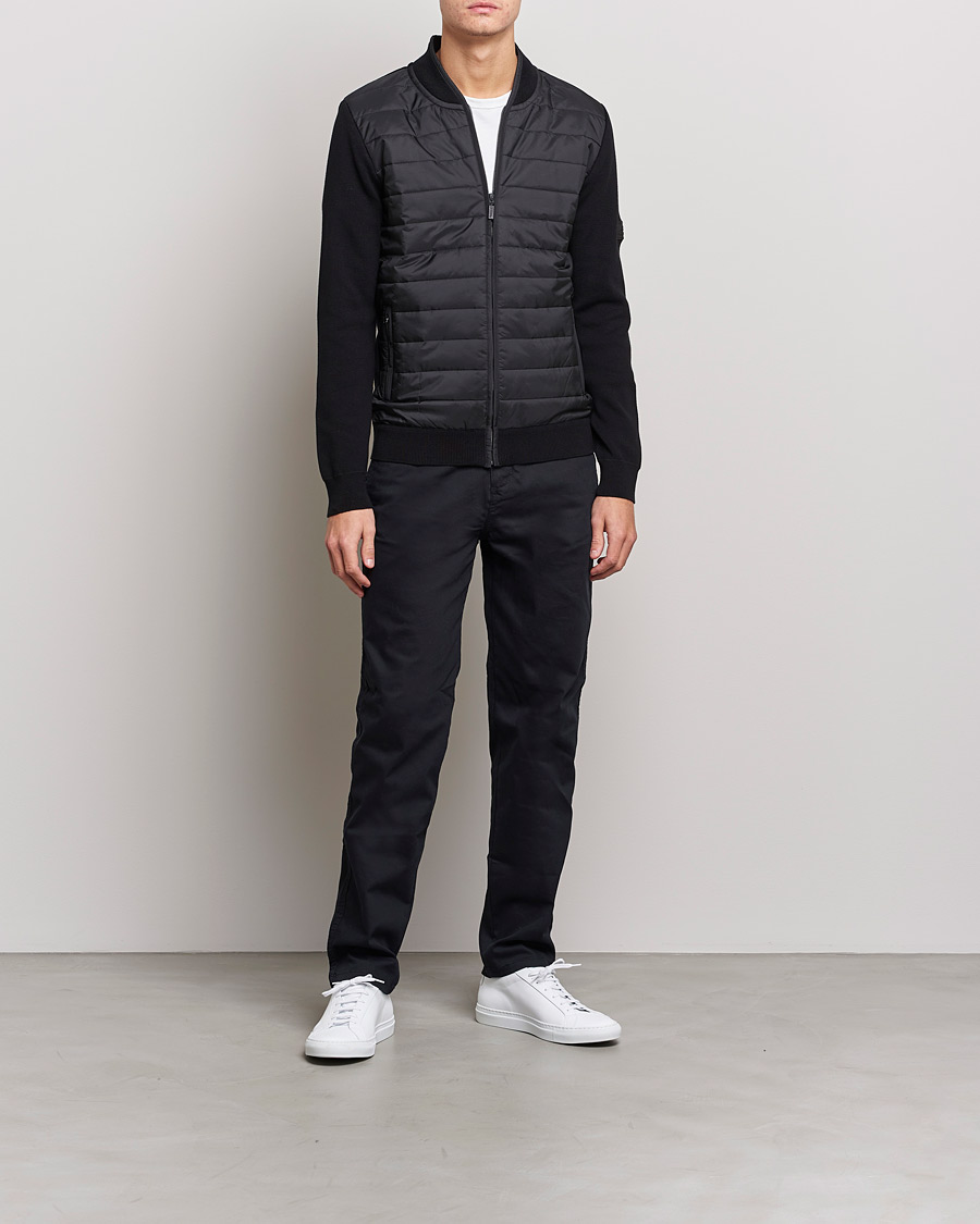 Mies | Puserot | Barbour International | Baffle Zip Through Sweater Black