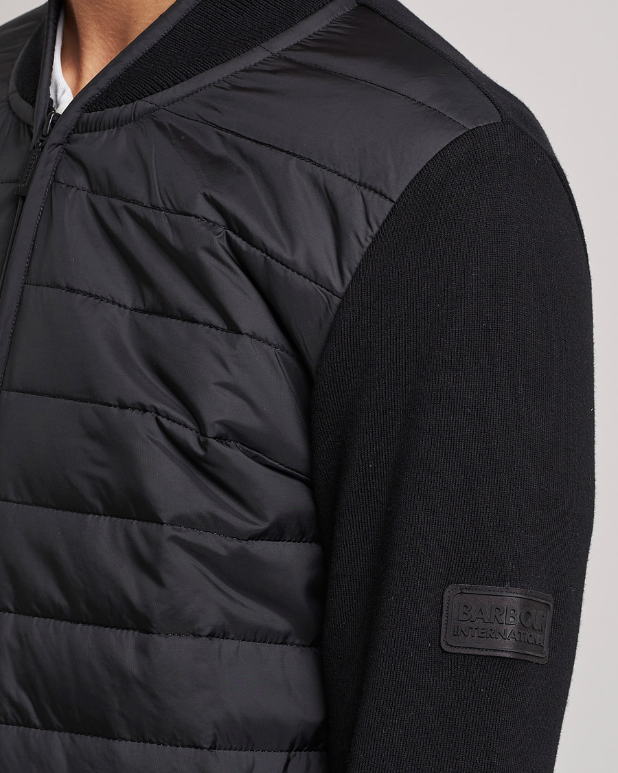 Mies | Puserot | Barbour International | Baffle Zip Through Sweater Black