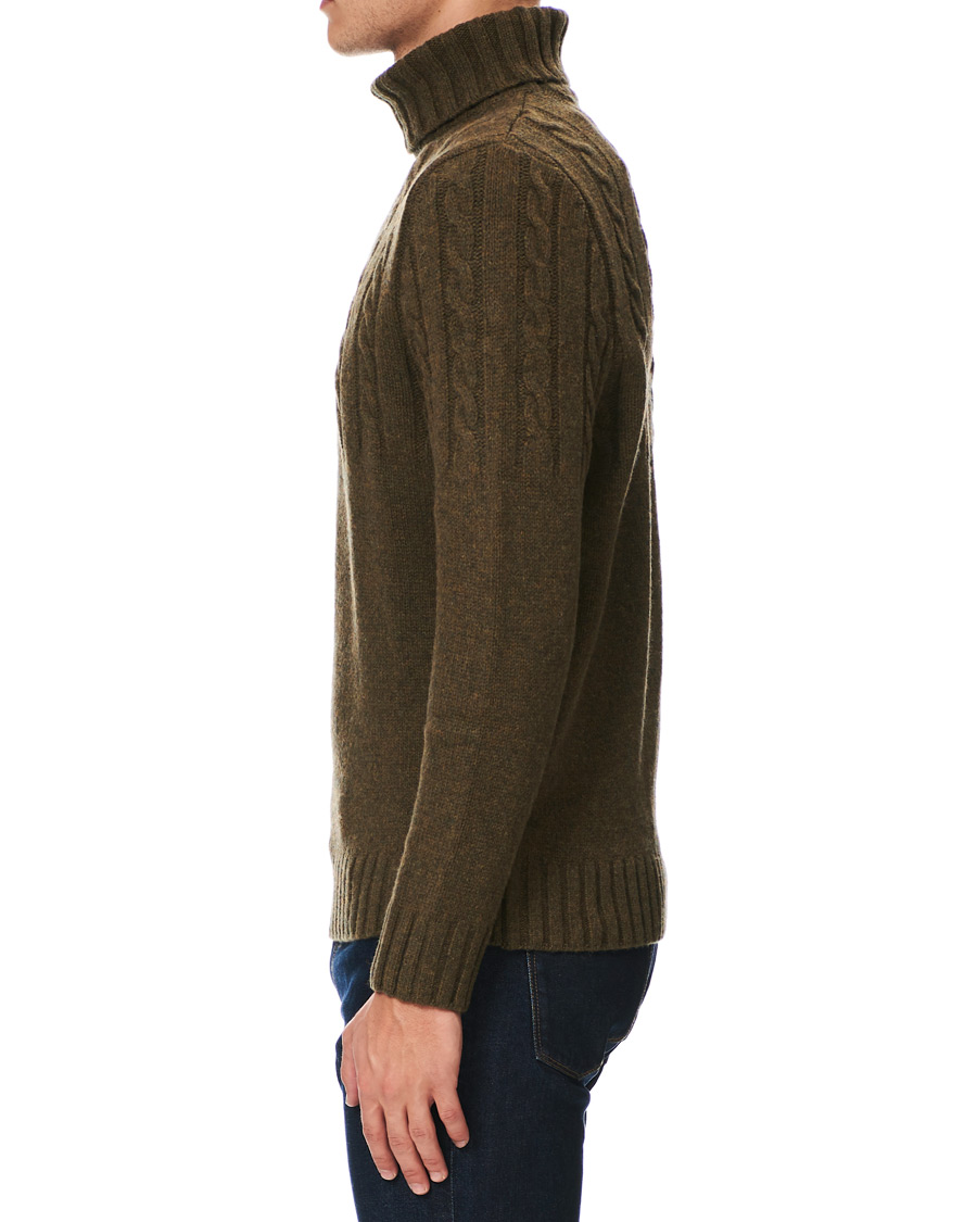 Mies | Puserot | Barbour Lifestyle | Duffle Cable Rollneck Willow Green