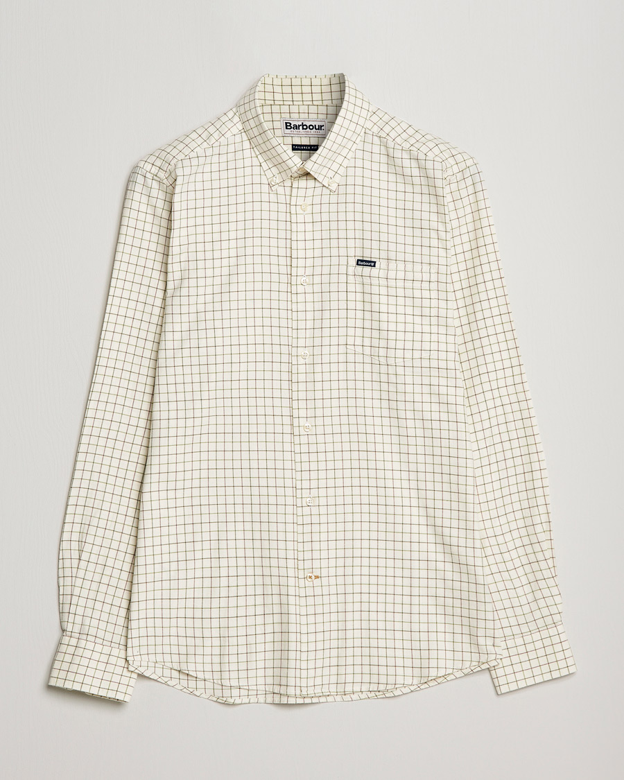 Mies | Kauluspaidat | Barbour Lifestyle | Dillon Check Flannel Shirt White/Green