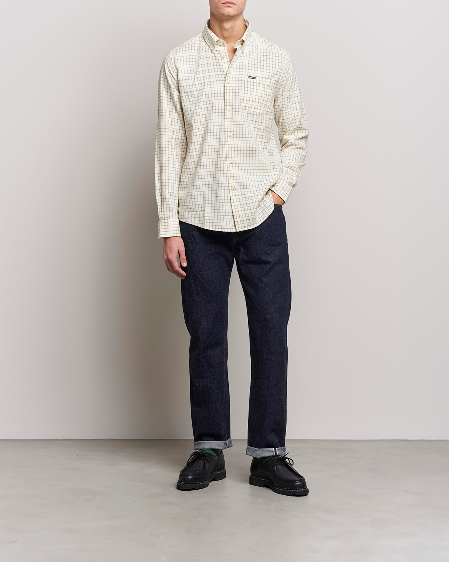 Mies | Kauluspaidat | Barbour Lifestyle | Dillon Check Flannel Shirt White/Green