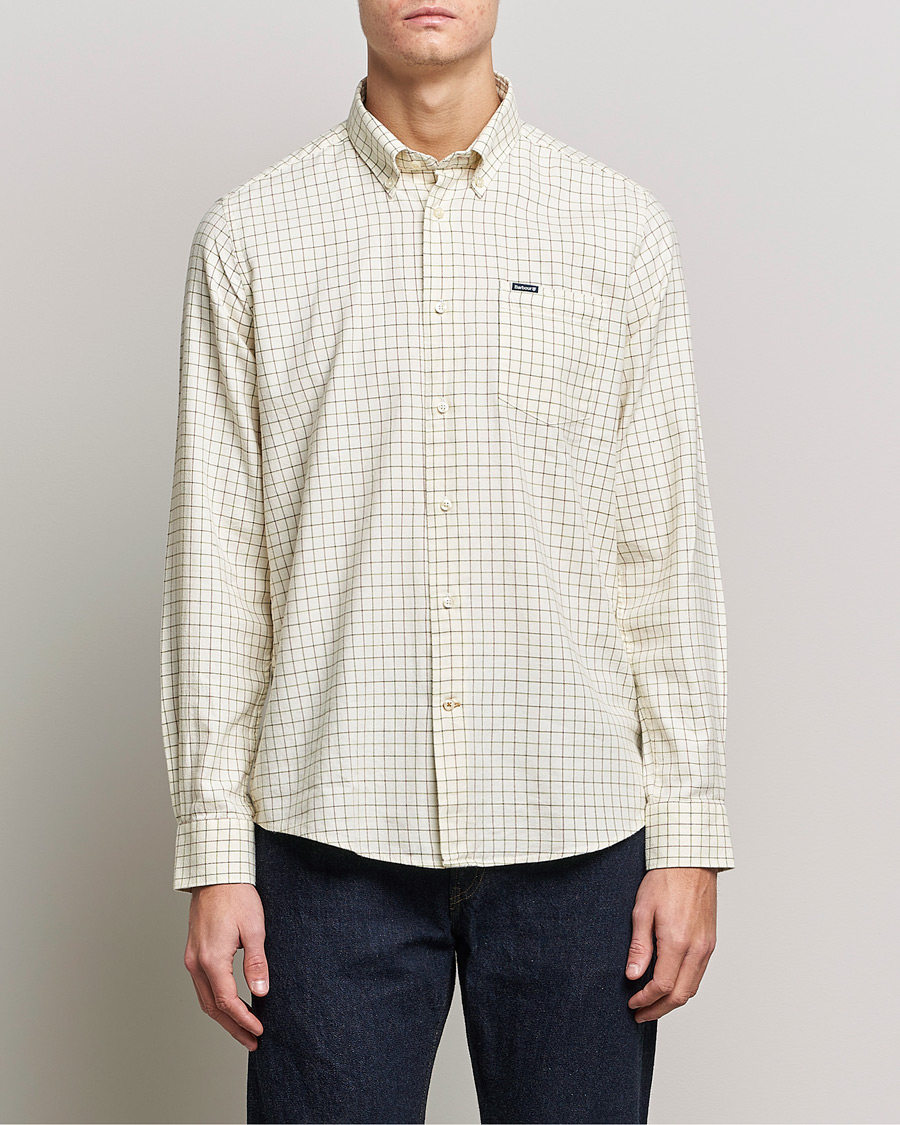 Mies | Kauluspaidat | Barbour Lifestyle | Dillon Check Flannel Shirt White/Green