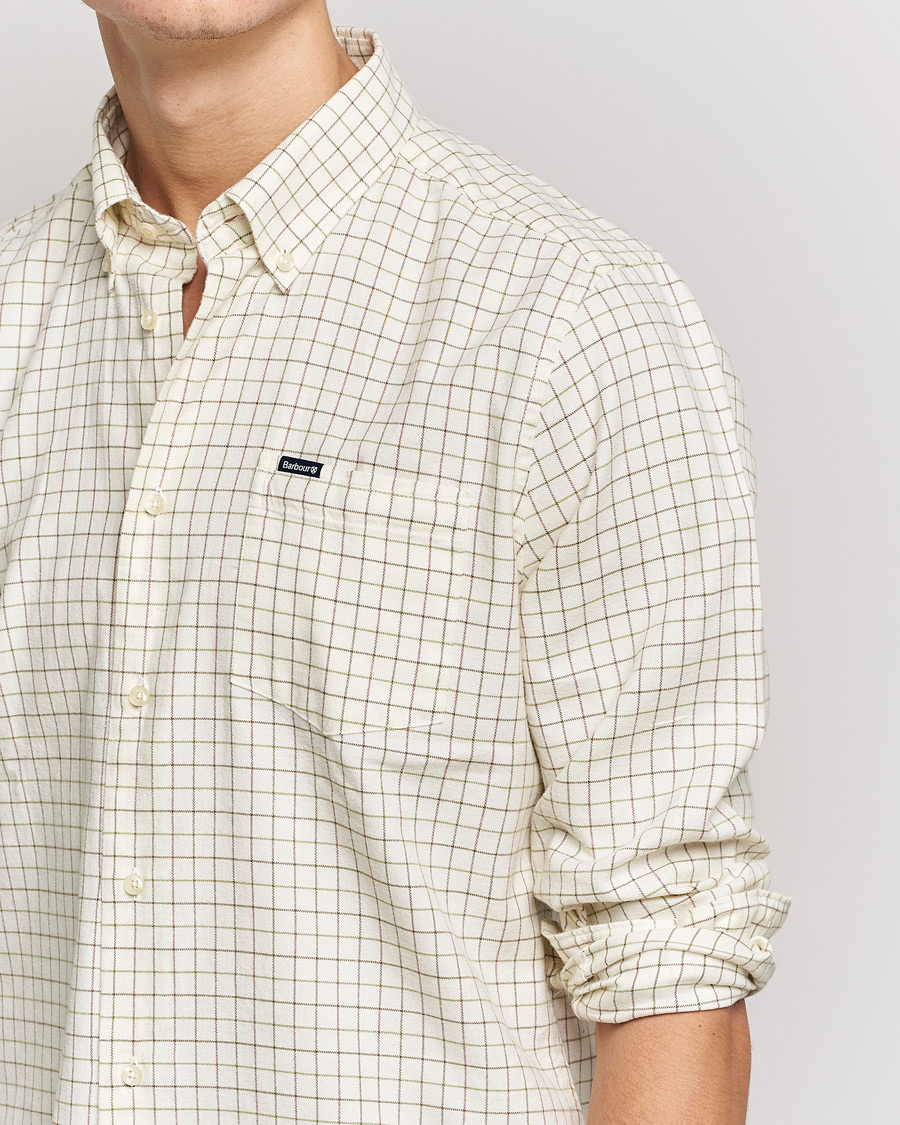 Mies | Kauluspaidat | Barbour Lifestyle | Dillon Check Flannel Shirt White/Green