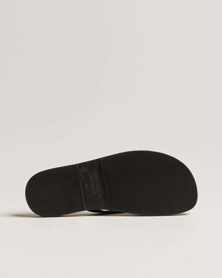 Mies | The Resort Co Saffiano Leather Flip-Flop Black | The Resort Co | Saffiano Leather Flip-Flop Black