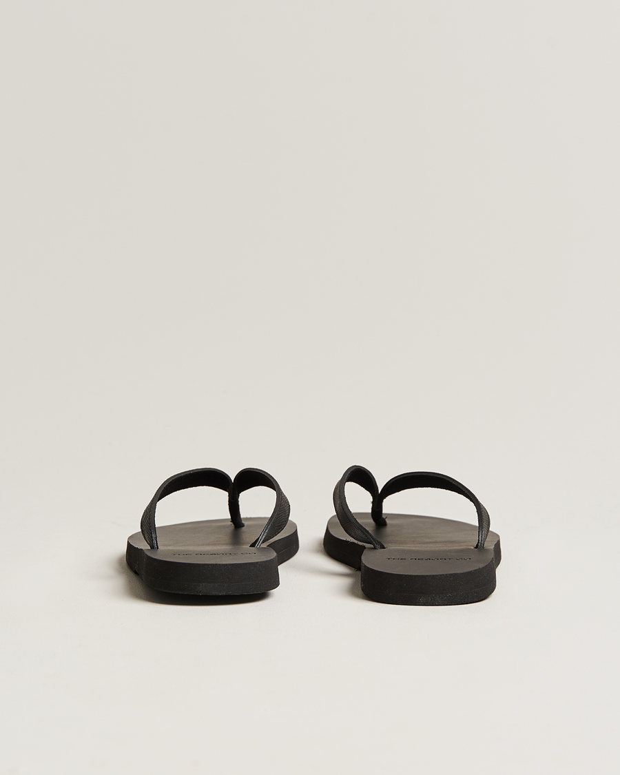 Mies | The Resort Co Saffiano Leather Flip-Flop Black | The Resort Co | Saffiano Leather Flip-Flop Black