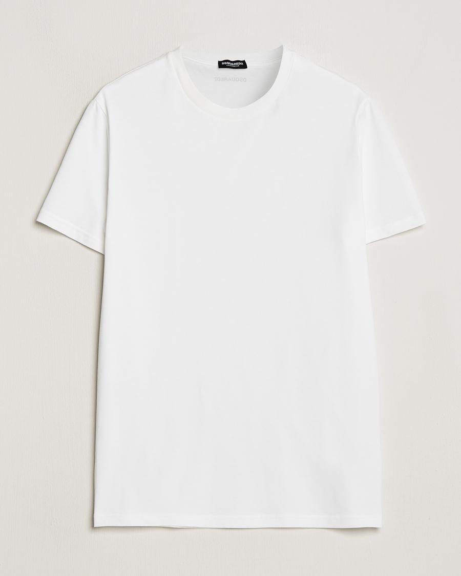 Miehet |  | Dsquared2 | 2-Pack Cotton Stretch Crew Neck Tee White