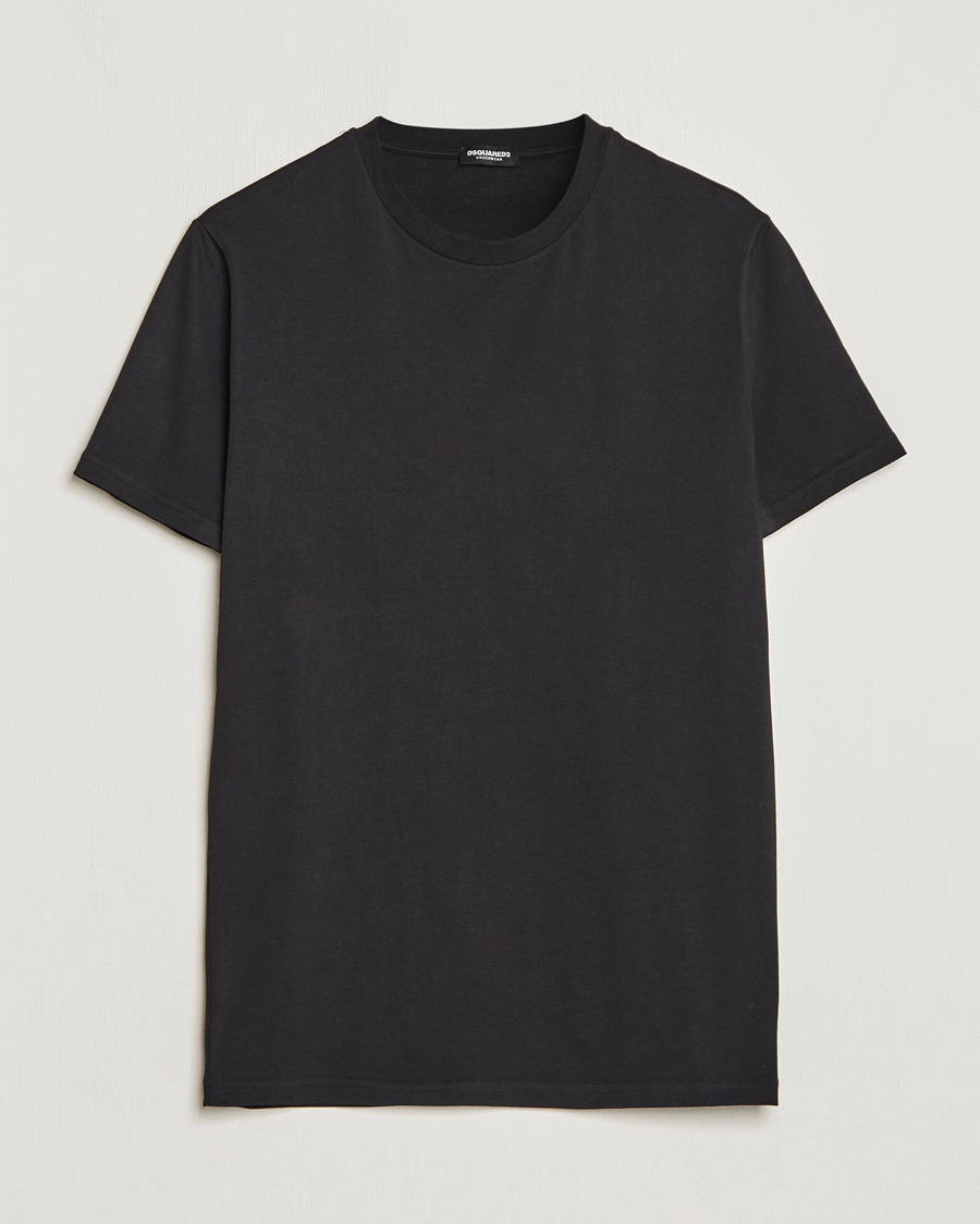 Mies | T-paidat | Dsquared2 | 2-Pack Cotton Stretch Crew Neck Tee Black