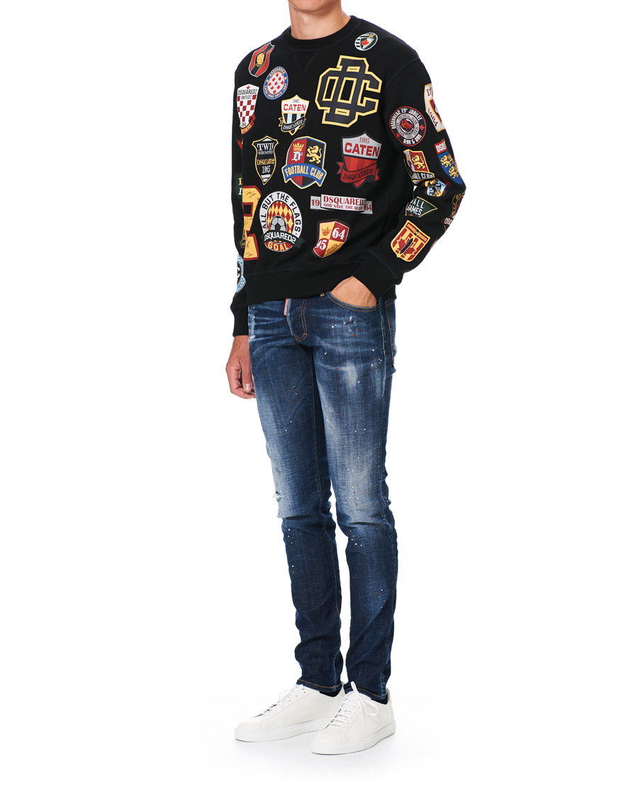 Mies | Puserot | Dsquared2 | Cool Fit Patch Work Sweatshirt Black