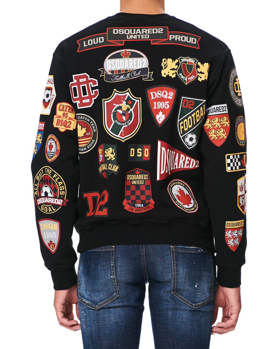 Mies | Puserot | Dsquared2 | Cool Fit Patch Work Sweatshirt Black