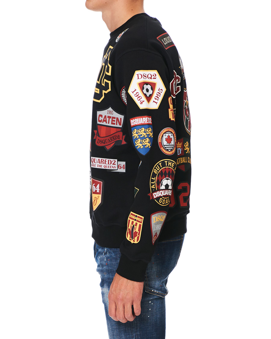Mies | Puserot | Dsquared2 | Cool Fit Patch Work Sweatshirt Black