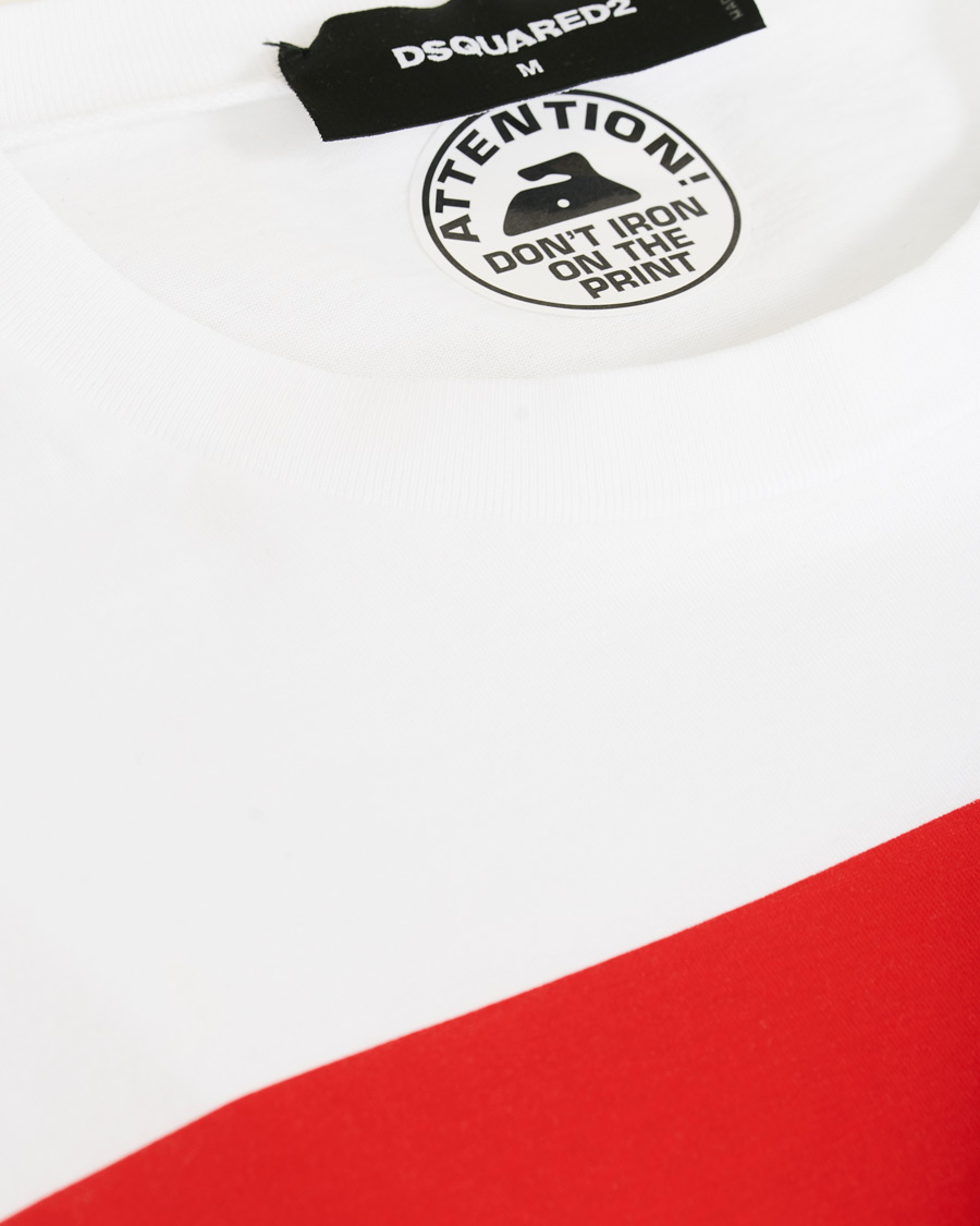 Mies | T-paidat | Dsquared2 | Cool Fit Box Print Logo Crew Neck Tee White