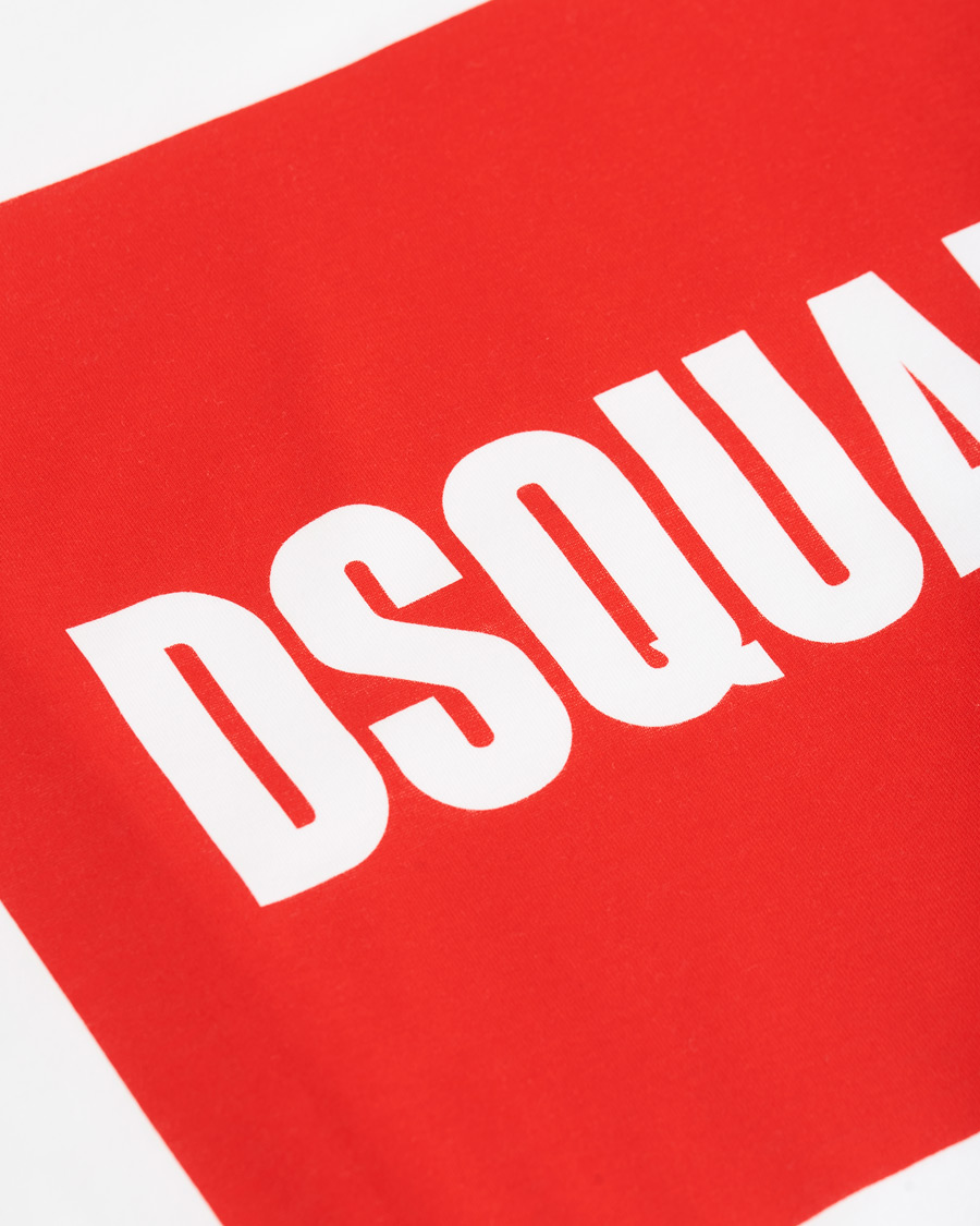 Mies | T-paidat | Dsquared2 | Cool Fit Box Print Logo Crew Neck Tee White