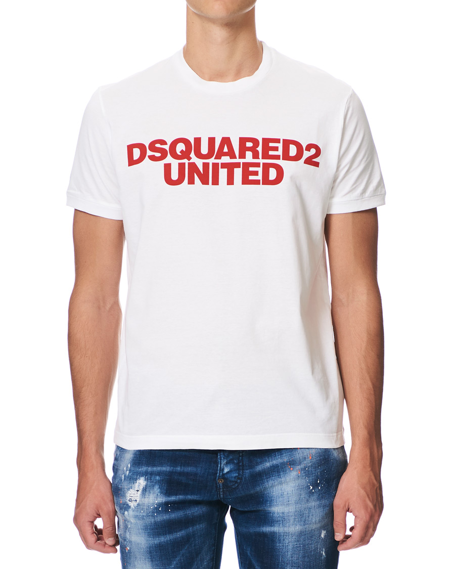 Mies | T-paidat | Dsquared2 | Slouch Fit Logo Crew Neck Tee White