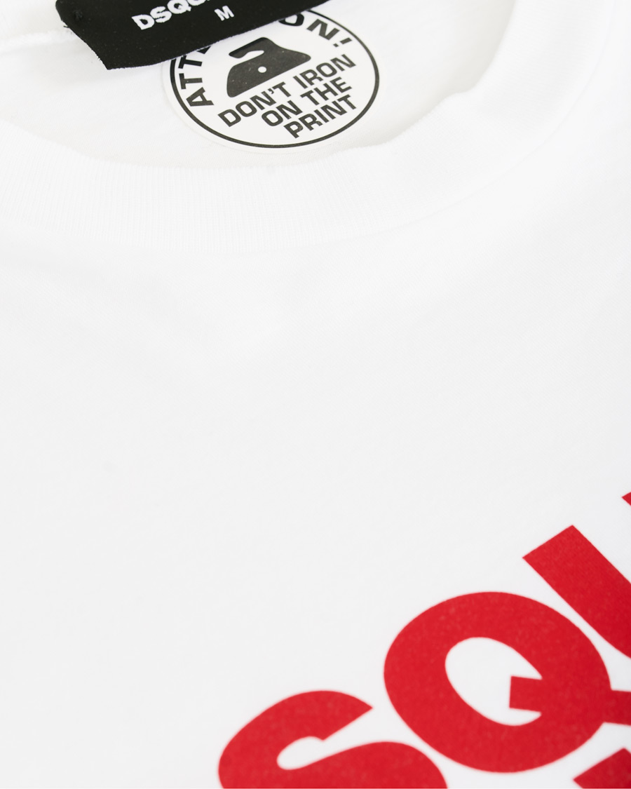 Mies | T-paidat | Dsquared2 | Slouch Fit Logo Crew Neck Tee White