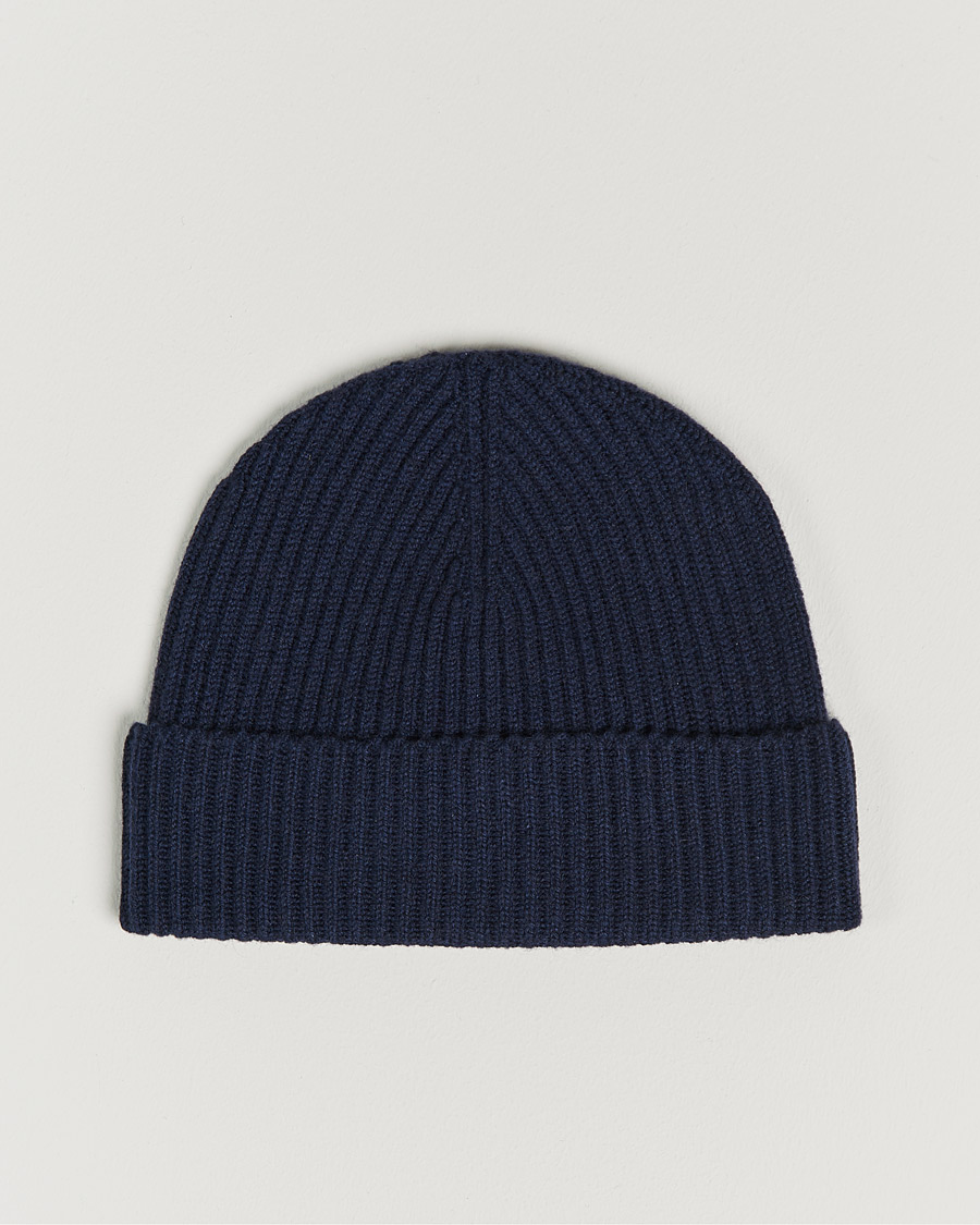 Miehet |  | Johnstons of Elgin | Cashmere Ribbed Hat Navy