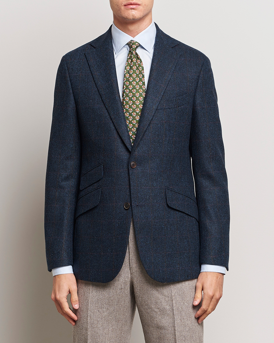 Mies | Pikkutakit | Walker Slater | Edward Lambswool Windowpane Blazer Navy