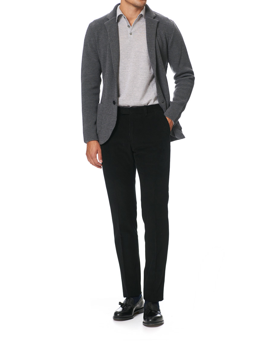 Mies | Pikkutakit | Lardini | Knitted Wool Blazer Grey