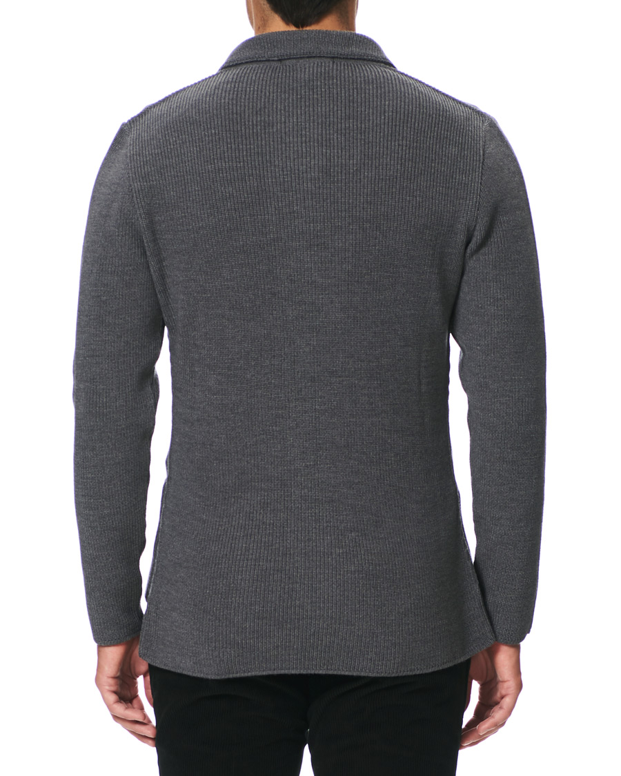 Mies | Pikkutakit | Lardini | Knitted Wool Blazer Grey