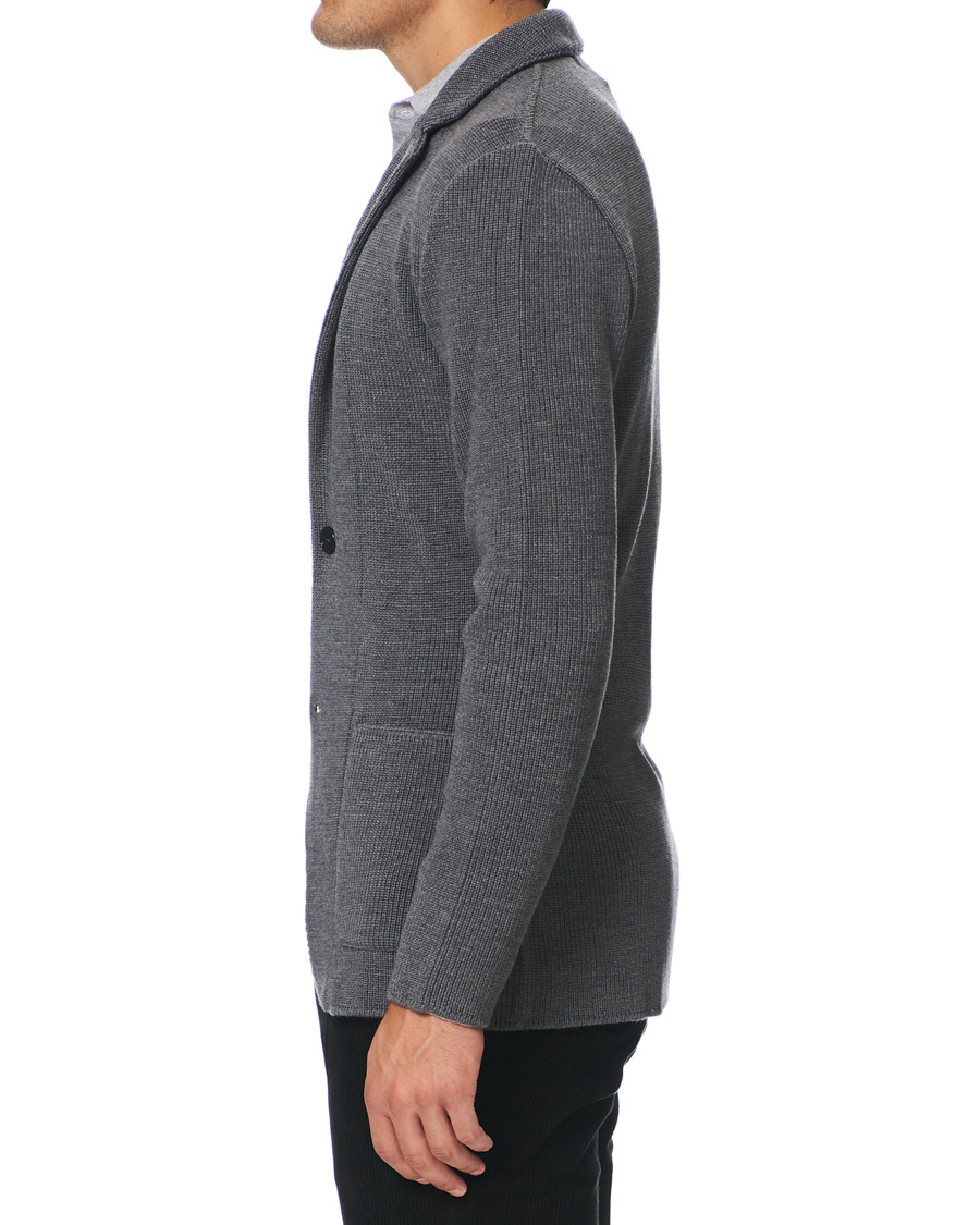 Mies | Pikkutakit | Lardini | Knitted Wool Blazer Grey