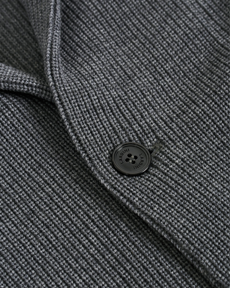 Mies | Pikkutakit | Lardini | Knitted Wool Blazer Grey