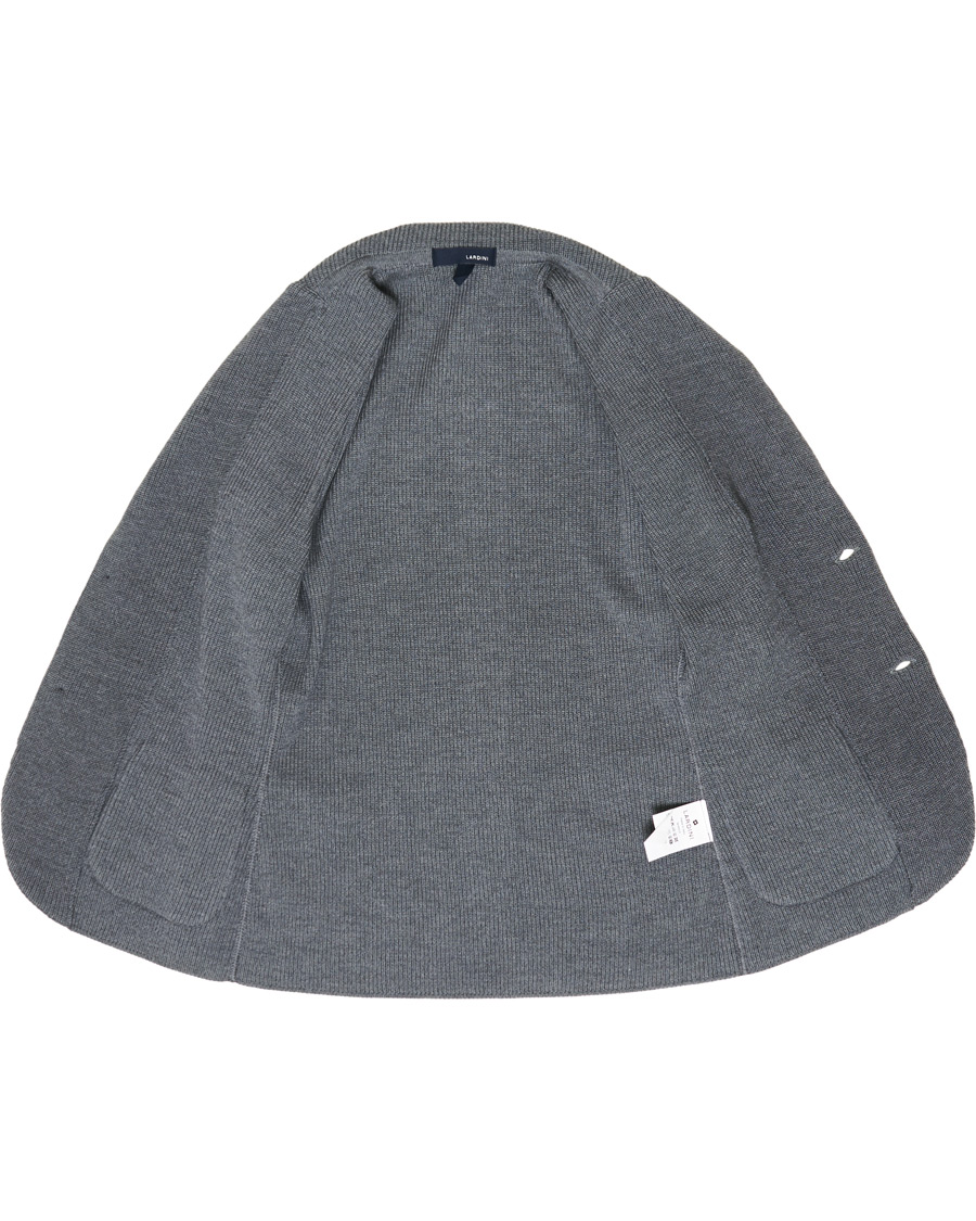 Mies | Pikkutakit | Lardini | Knitted Wool Blazer Grey