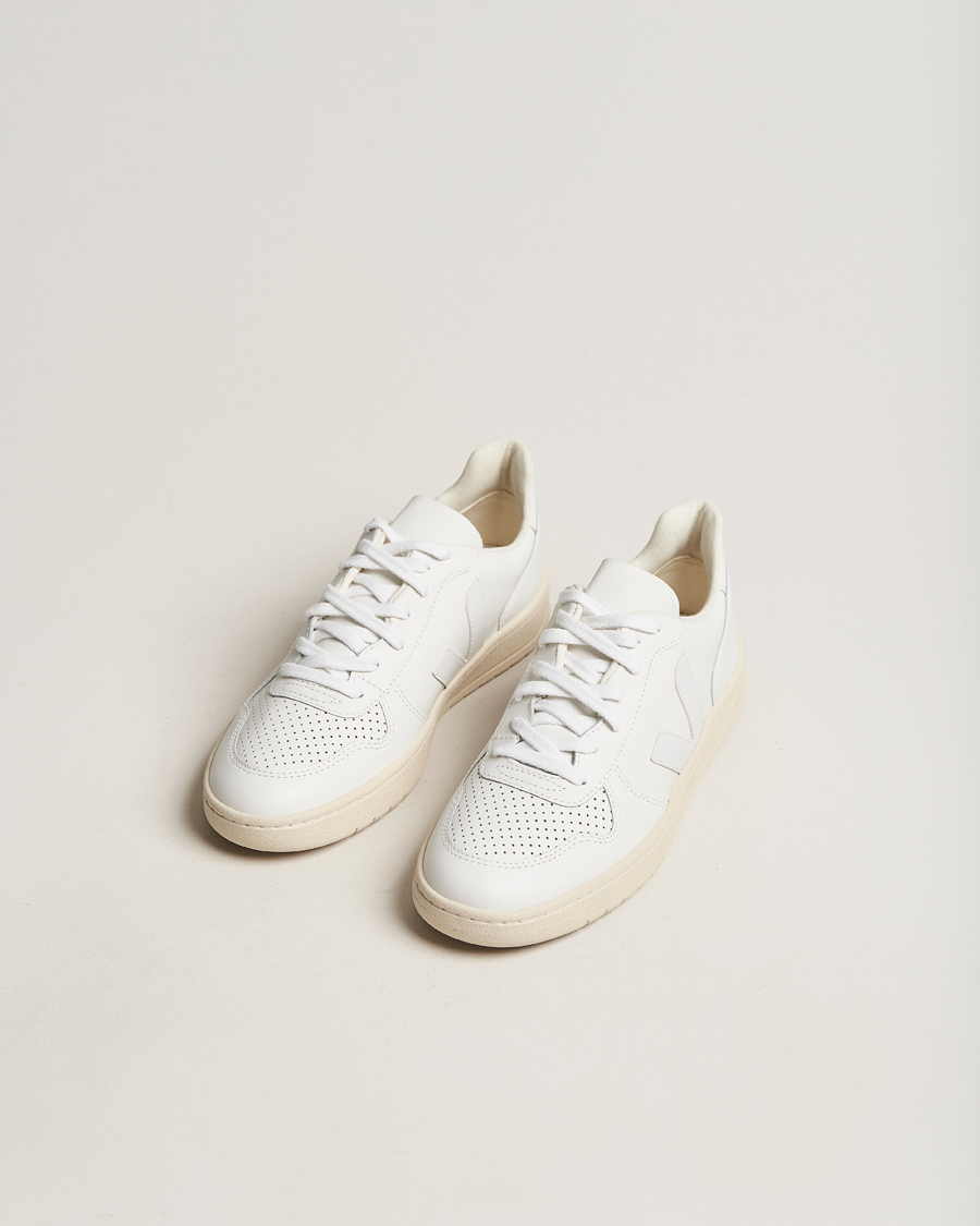 Mies | Veja V-10 Leather Sneaker Extra White | Veja | V-10 Leather Sneaker Extra White