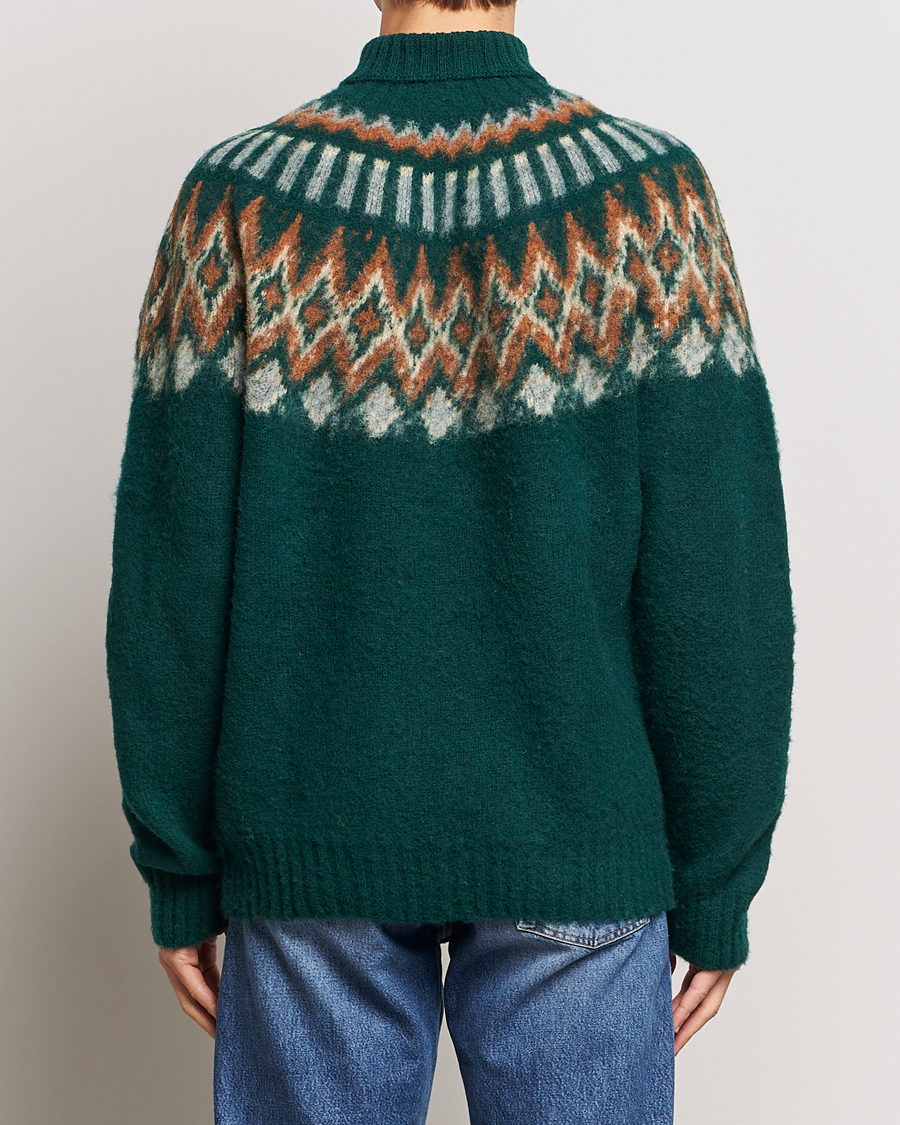 Mies | Puserot | Howlin' | Brushed Wool Fair Isle Roll Neck Forest