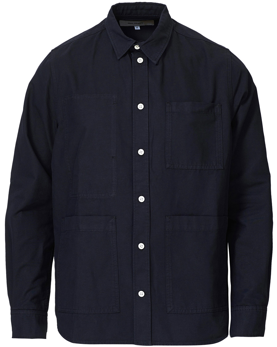 Mies | Kauluspaidat | Norse Projects | Thorsten Canvas Overshirt Dark Navy