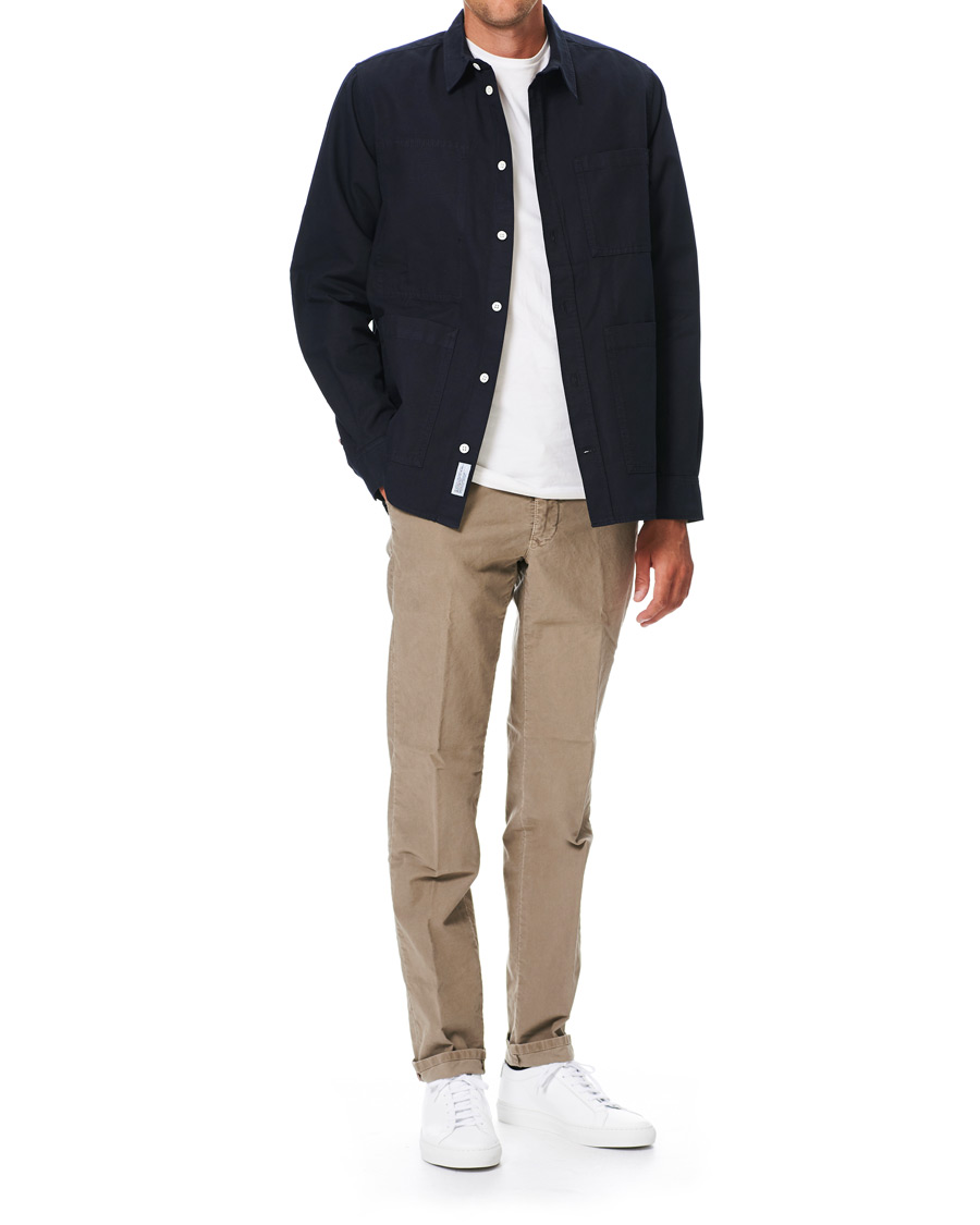 Mies | Kauluspaidat | Norse Projects | Thorsten Canvas Overshirt Dark Navy