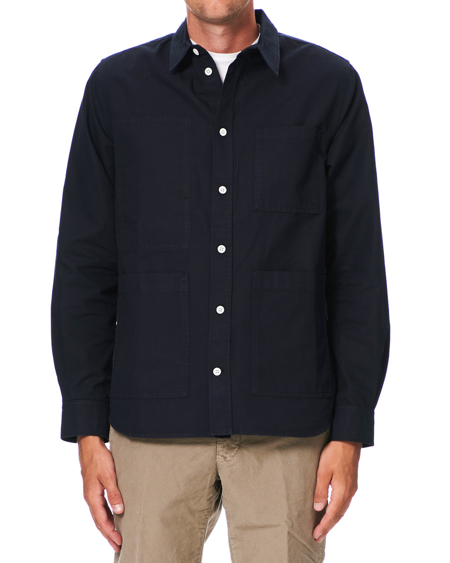 Mies | Kauluspaidat | Norse Projects | Thorsten Canvas Overshirt Dark Navy