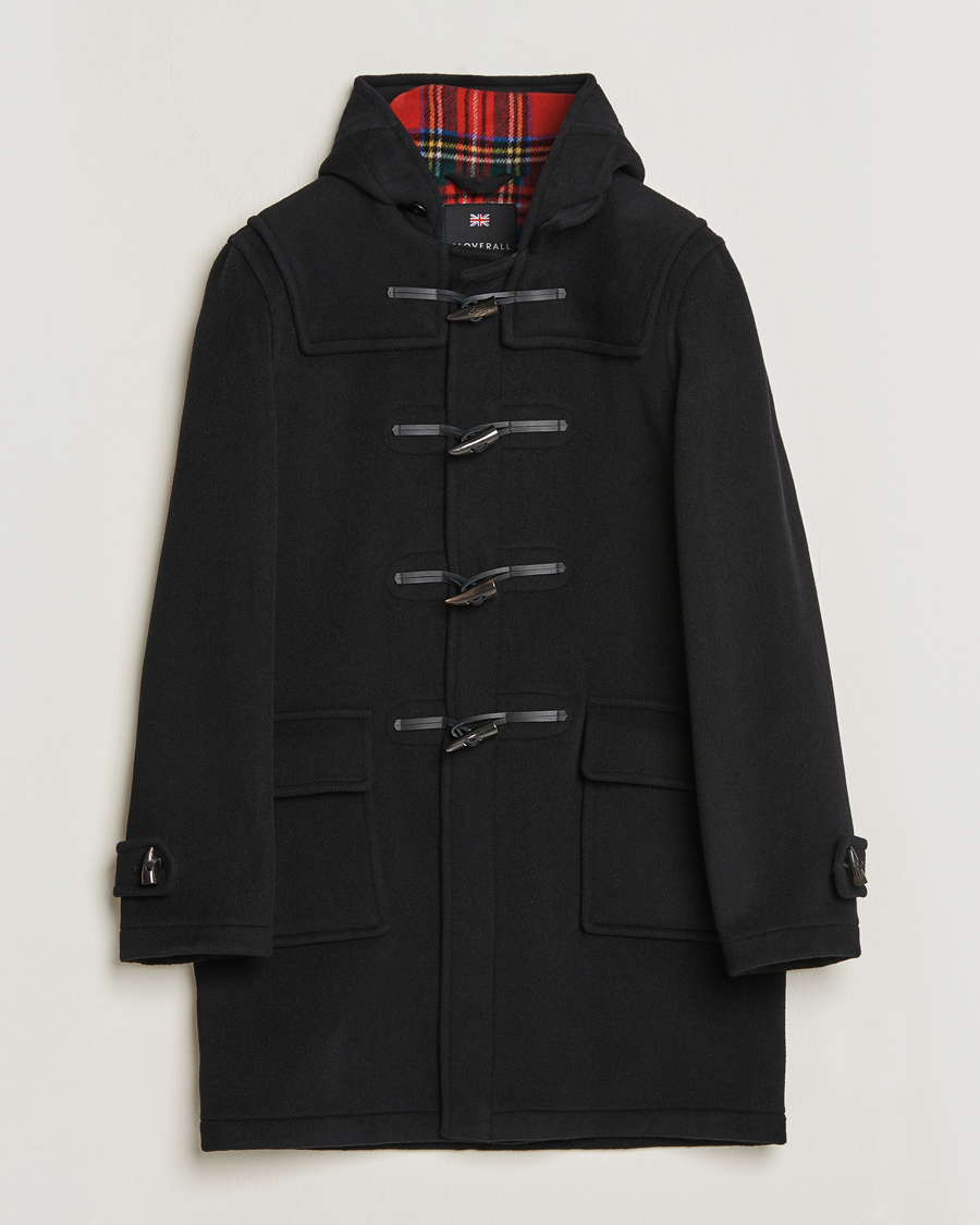 Mies | Takit | Gloverall | Morris Duffle Coat Black/Royal Stewart
