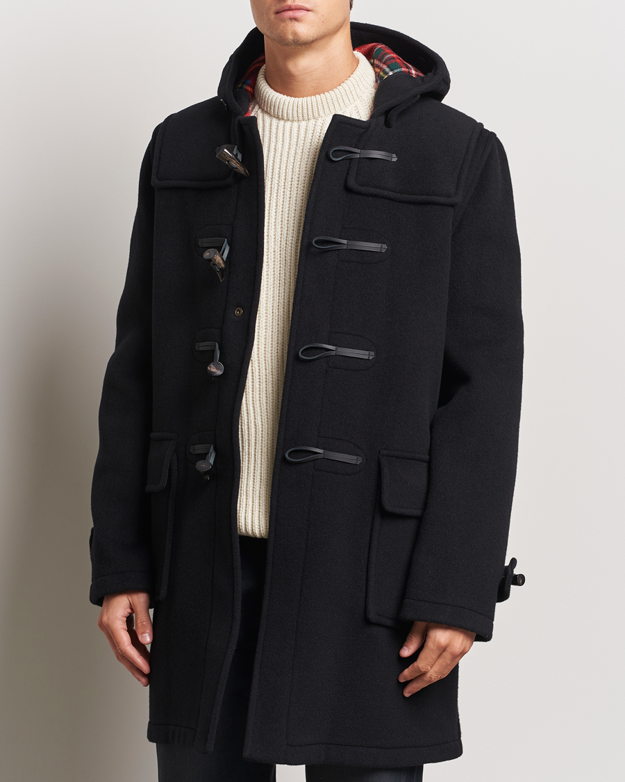 Mies | Takit | Gloverall | Morris Duffle Coat Black/Royal Stewart