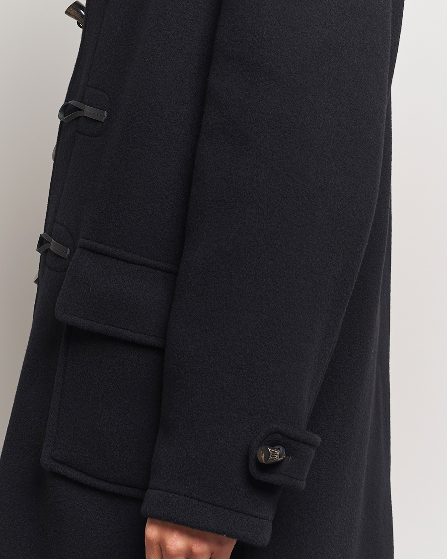 Mies | Takit | Gloverall | Morris Duffle Coat Black/Royal Stewart