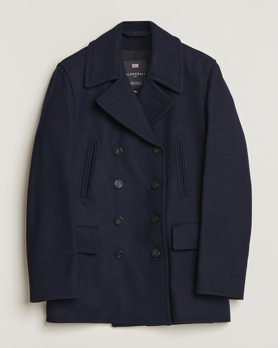 Mies | Takit | Gloverall | Churchill Reefer Peacoat Navy