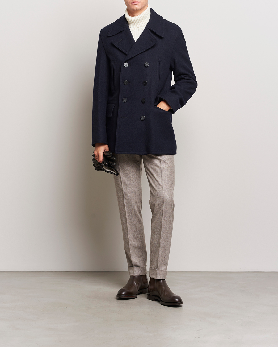 Mies | Takit | Gloverall | Churchill Reefer Peacoat Navy