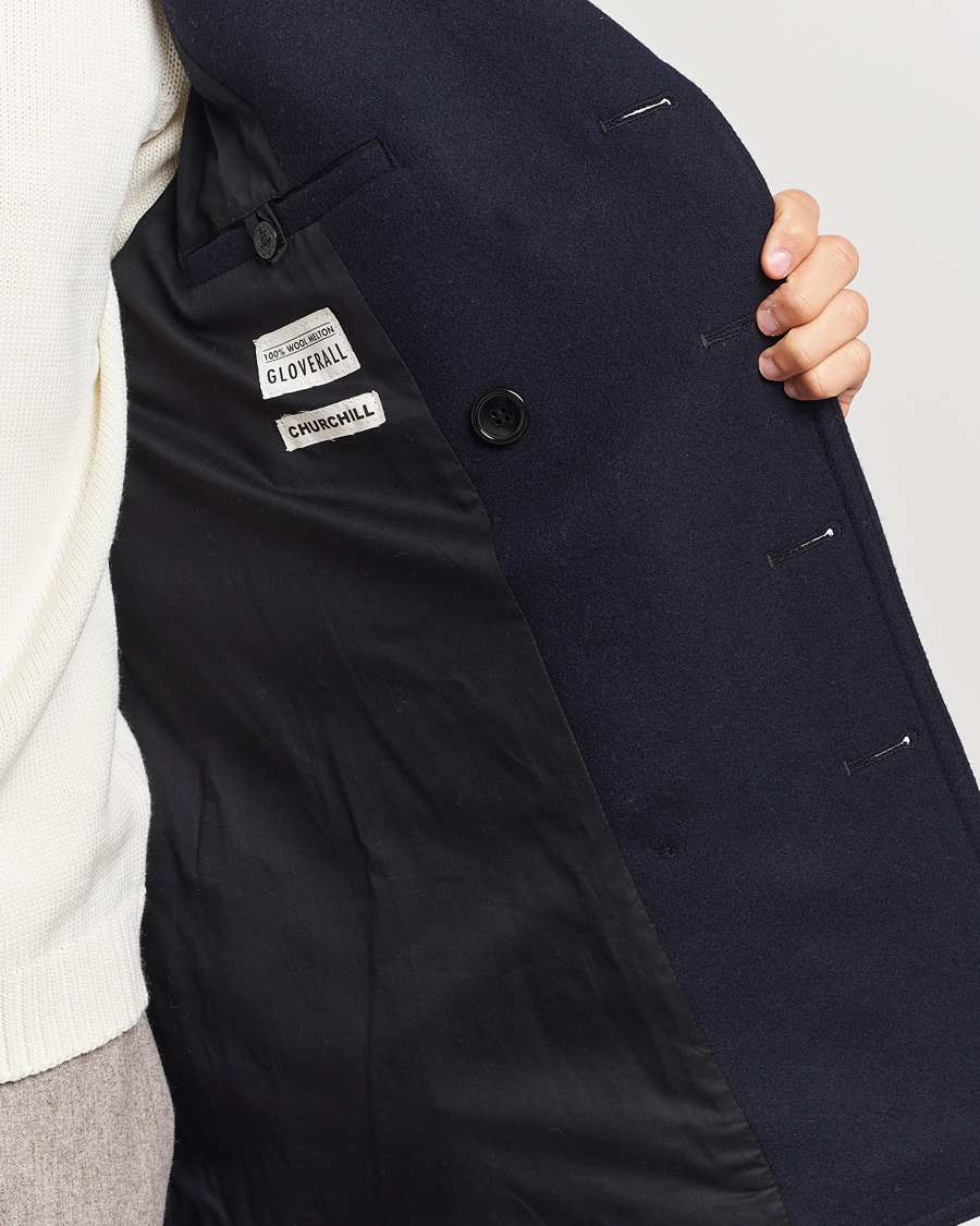 Mies | Takit | Gloverall | Churchill Reefer Peacoat Navy